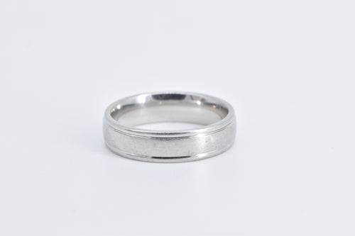 Platinum 5.9mm Grooved Benchmark Wedding Band Ring