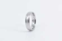 Load image into Gallery viewer, Platinum 5.9mm Grooved Benchmark Wedding Band Ring