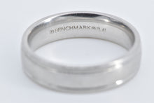 Load image into Gallery viewer, Platinum 5.9mm Grooved Benchmark Wedding Band Ring