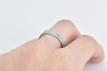 Load image into Gallery viewer, Platinum 5.9mm Grooved Benchmark Wedding Band Ring