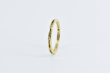 Load image into Gallery viewer, 18K Diamond Inset Squared Grooved Fashion Band Ring Yellow Gold