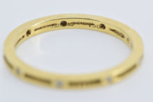 Load image into Gallery viewer, 18K Diamond Inset Squared Grooved Fashion Band Ring Yellow Gold