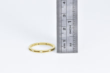 Load image into Gallery viewer, 18K Diamond Inset Squared Grooved Fashion Band Ring Yellow Gold