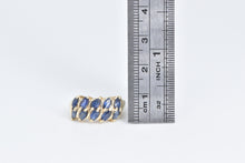 Load image into Gallery viewer, 10K Marquise Sapphire Vintage Statement Band Ring Yellow Gold