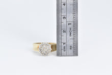 Load image into Gallery viewer, 10K Round Diamond Cluster Vintage Statement Ring Yellow Gold