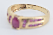 Load image into Gallery viewer, 14K Oval Natural Ruby Vintage Engagement Ring Yellow Gold