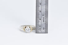 Load image into Gallery viewer, Sterling Silver 14k Gold CZ Solitaire Travel Engagement Ring