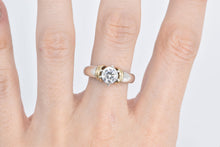 Load image into Gallery viewer, Sterling Silver 14k Gold CZ Solitaire Travel Engagement Ring