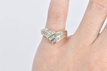 Load image into Gallery viewer, 14K 1.70 Ctw Baguette Diamond Chevron Fashion Ring Yellow Gold
