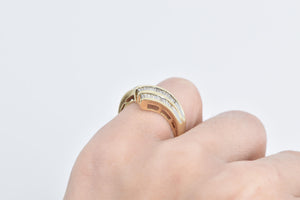 14K 1.70 Ctw Baguette Diamond Chevron Fashion Ring Yellow Gold