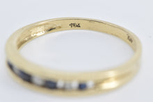 Load image into Gallery viewer, 10K Sapphire Diamond Vintage Wedding Band Ring Yellow Gold