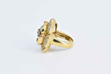 Load image into Gallery viewer, Sterling Silver Gold Plated Pave Encrusted Rose Flower CZ Ring