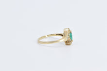 Load image into Gallery viewer, 10K Marquise Syn. Emerald Diamond Bypass Ring Yellow Gold