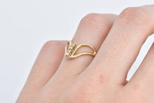 Load image into Gallery viewer, 14K Diamond Classic Vintage Chevron Curved Ring Yellow Gold