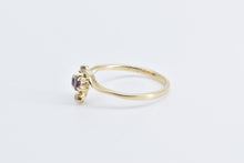 Load image into Gallery viewer, 10K Natural Ruby Diamond Accent Vintage Wavy Ring Yellow Gold