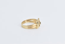 Load image into Gallery viewer, 14K Vintage Diamond Belt Buckle Fashion Statement Ring Yellow Gold