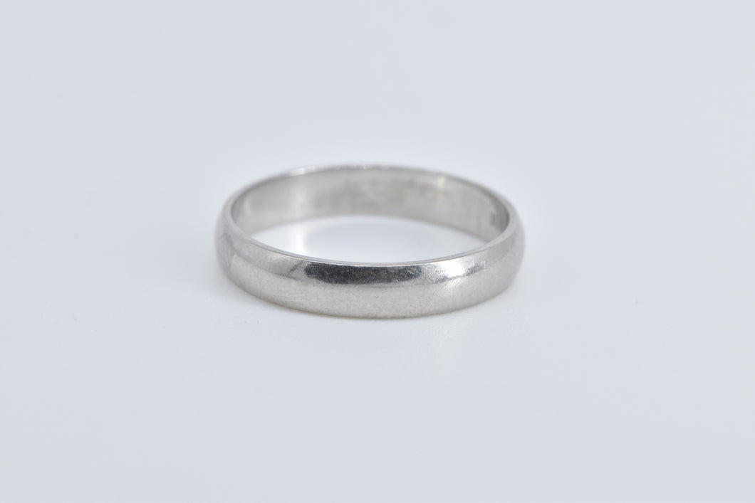 Palladium 3.7mm Rounded Classic Wedding Band Ring