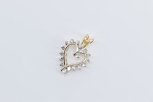 Load image into Gallery viewer, 14K Classic Diamond Heart Love Symbol Curved Pendant Yellow Gold