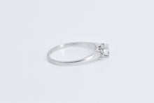 Load image into Gallery viewer, 10K Oval White Sapphire Travel Engagement CZ Ring White Gold