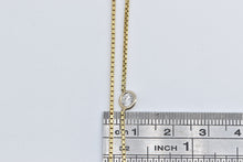 Load image into Gallery viewer, 14K 0.29 Ct Natural Diamond Solitaire Box Chain Necklace 18&quot; Yellow Gold