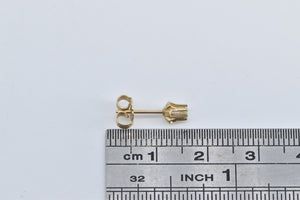 14K Vintage Diamond Buttercup Single Stud Earring Yellow Gold