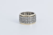 Load image into Gallery viewer, Sterling Silver 14k Gold Spinner Anniversary Vintage Band Ring