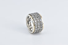 Load image into Gallery viewer, Sterling Silver 14k Gold Spinner Anniversary Vintage Band Ring