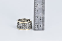 Load image into Gallery viewer, Sterling Silver 14k Gold Spinner Anniversary Vintage Band Ring