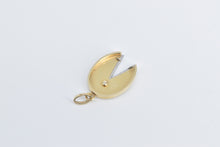 Load image into Gallery viewer, 14K Diamond V Chevron Split Oval Vintage Fashion Pendant Yellow Gold