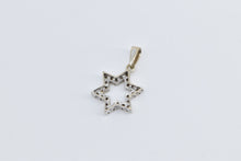 Load image into Gallery viewer, 18K Vintage Diamond Star of David Jewish Faith Pendant Yellow Gold