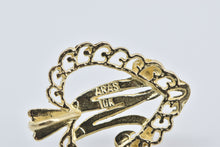 Load image into Gallery viewer, 10K M Cursive Monogram Scalloped Letter Initial Charm/Pendant Yellow Gold