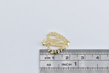 Load image into Gallery viewer, 10K M Cursive Monogram Scalloped Letter Initial Charm/Pendant Yellow Gold