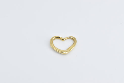 18K Tiffany & Co Elsa Peretti Heart Classic Pendant Yellow Gold