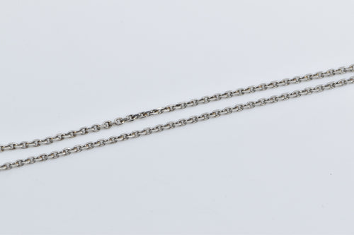 Platinum 1.4mm Classic Cable Link Fashion Chain Necklace 17