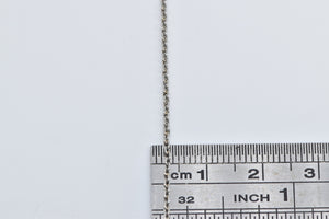 Platinum 1.4mm Classic Cable Link Fashion Chain Necklace 17"