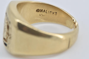 10K Air Force Chief Vintage Men's Signet Ring Yellow Gold