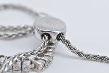 Load image into Gallery viewer, Sterling Silver Vintage Diamond Adjustable Tennis Chain Bracelet 5-9.5&quot;