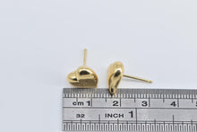 Load image into Gallery viewer, 18K Vintage Puffy Heart Love Symbol Stud Earrings Yellow Gold