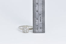 Load image into Gallery viewer, 14K Square Vintage Natural Diamond Statement Ring White Gold