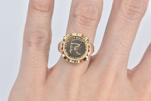 Load image into Gallery viewer, 14K Queen Nefertiti Ornate Scroll Filigree Statement Ring Yellow Gold
