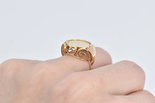 Load image into Gallery viewer, 14K Queen Nefertiti Ornate Scroll Filigree Statement Ring Yellow Gold