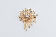 Load image into Gallery viewer, 14K Ornate Diamond Filigree Scalloped Swirl Pendant/Pin Yellow Gold