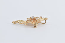 Load image into Gallery viewer, 14K Ornate Diamond Filigree Scalloped Swirl Pendant/Pin Yellow Gold