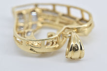 Load image into Gallery viewer, 14K Baguette Diamond Heart Love Symbol Pendant Yellow Gold