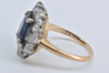 Load image into Gallery viewer, 14K 3.67 Ctw Natural Sapphire Diamond Cocktail Ring White Gold