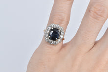 Load image into Gallery viewer, 14K 3.67 Ctw Natural Sapphire Diamond Cocktail Ring White Gold