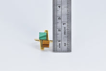 Load image into Gallery viewer, 18K 1960&#39;s Malachite Tiger&#39;s Eye Cube Geometric Ring Yellow Gold