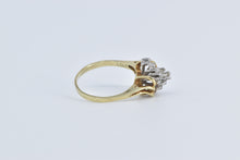 Load image into Gallery viewer, 14K 0.25 Ctw Diamond Wavy Cluster Statement Ring Yellow Gold