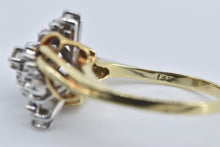 Load image into Gallery viewer, 14K 0.25 Ctw Diamond Wavy Cluster Statement Ring Yellow Gold