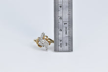 Load image into Gallery viewer, 14K 0.25 Ctw Diamond Wavy Cluster Statement Ring Yellow Gold